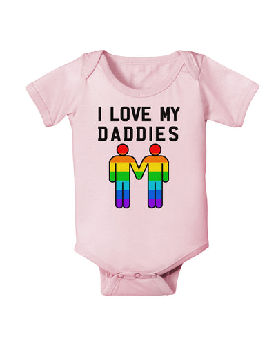 I Love My Daddies LGBT Baby Bodysuit One Piece-Baby Romper-TooLoud-Light-Pink-06-Months-Davson Sales