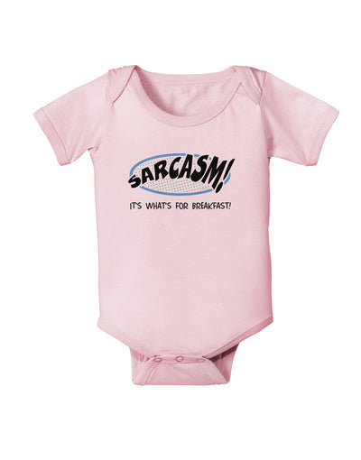 Sarcasm It's What's For Breakfast Infant Onesie-Hats-TooLoud-Light-Pink-06-Months-Davson Sales