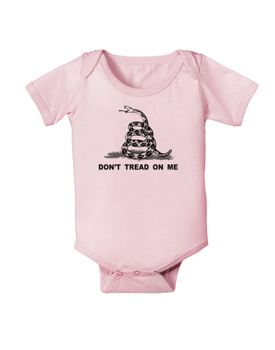 Subdued Don't Tread On Me Gadsden Flag Rattlesnake Infant Onesie-Baby One-Pieces-TooLoud-Light-Pink-06-Months-Davson Sales