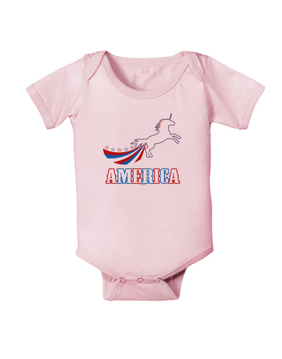 America Unicorn Baby Bodysuit One Piece-Baby Romper-TooLoud-Light-Pink-06-Months-Davson Sales