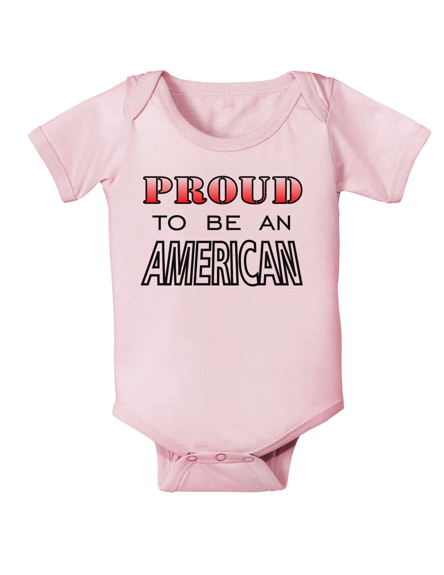 Proud to be an American Baby Bodysuit One Piece-Baby Romper-TooLoud-Light-Pink-06-Months-Davson Sales