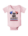 This Girl Loves America Baby Bodysuit One Piece-Baby Romper-TooLoud-Light-Pink-06-Months-Davson Sales