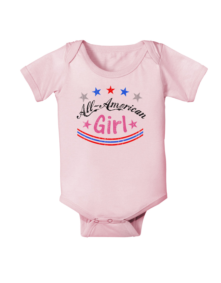 All-American Girl Baby Bodysuit One Piece-Baby Romper-TooLoud-White-06-Months-Davson Sales