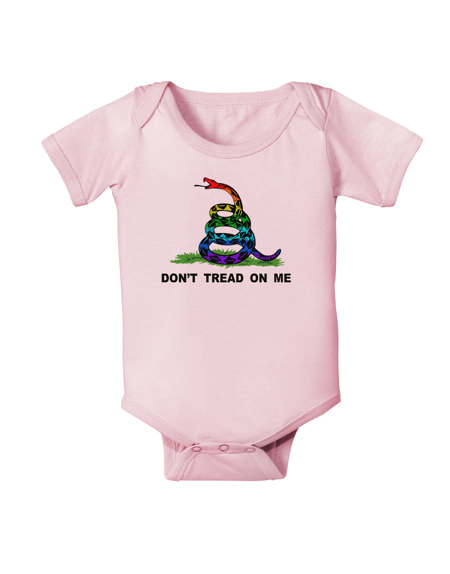 LGBT Freedom Rainbow Don't Tread on Me Infant Onesie-TooLoud-White-06-Months-Davson Sales