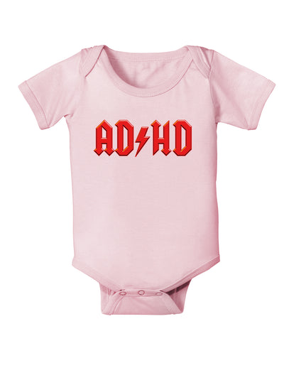 ADHD Lightning Bolt Rockstar Baby Bodysuit One Piece-Baby Romper-TooLoud-Light-Pink-06-Months-Davson Sales