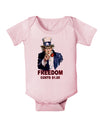 Uncle Sam Freedom Costs a Buck O Five Baby Bodysuit One Piece-Baby Romper-TooLoud-Light-Pink-06-Months-Davson Sales