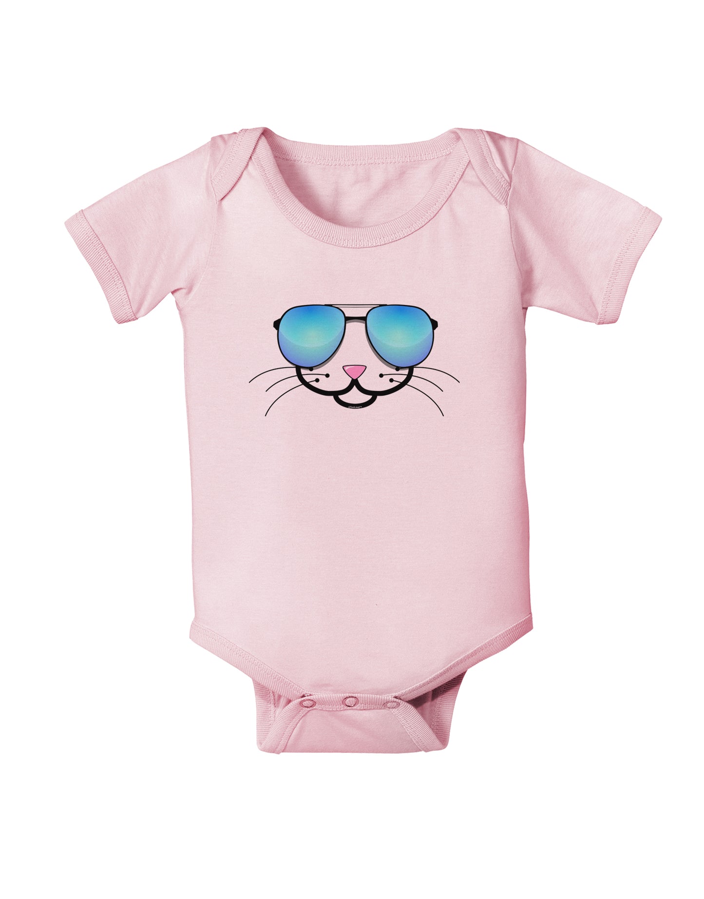 Kyu-T Face - Kattia Cool Sunglasses Infant Onesie-TooLoud-Light-Pink-06-Months-Davson Sales