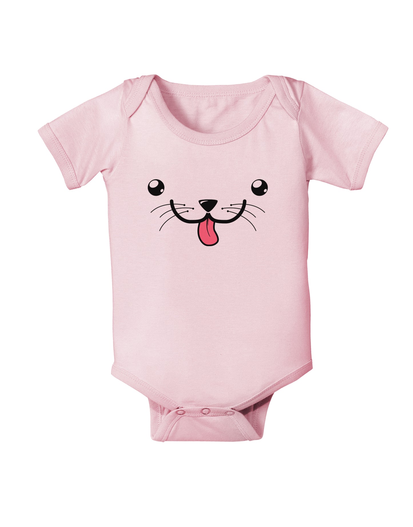 Kyu-T Face - Puppino the Puppy Dog Infant Onesie-TooLoud-Light-Pink-06-Months-Davson Sales
