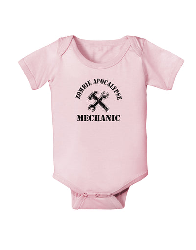 Zombie Apocalypse Group Role Mechanic Baby Bodysuit One Piece-Baby Romper-TooLoud-Light-Pink-06-Months-Davson Sales