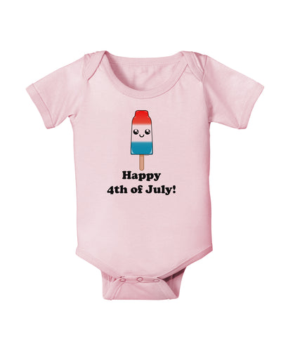 Happy 4th of July Popsicle Baby Bodysuit One Piece-Baby Romper-TooLoud-Light-Pink-06-Months-Davson Sales