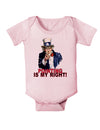 Uncle Sam Pointing is my Right Baby Bodysuit One Piece-Baby Romper-TooLoud-Light-Pink-06-Months-Davson Sales