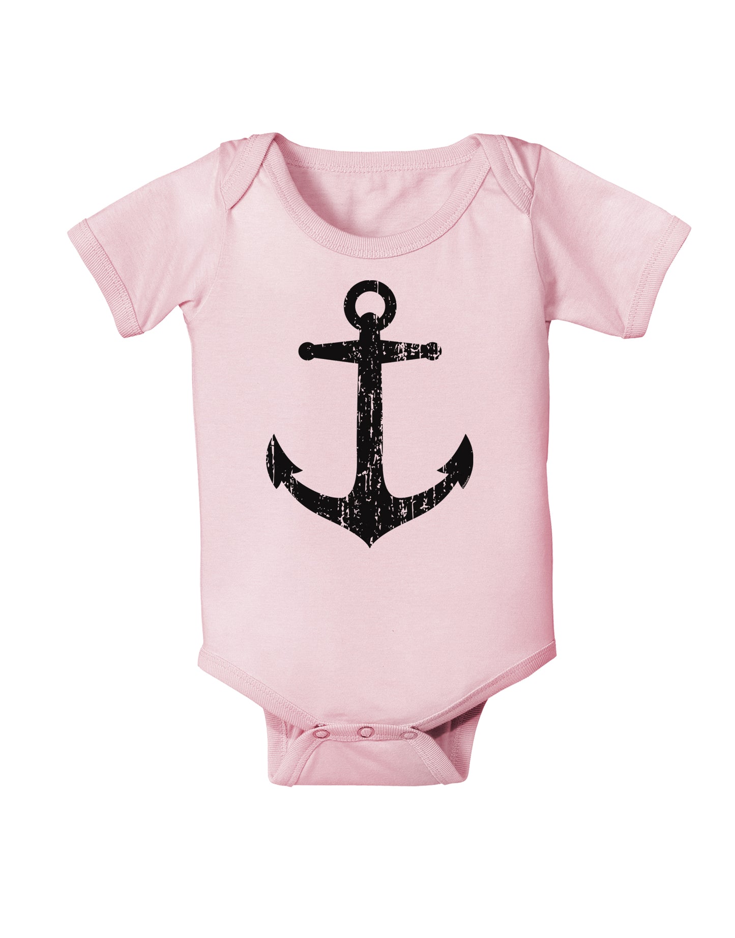 Distressed Nautical Sailor Anchor Infant Onesie-TooLoud-Light-Pink-06-Months-Davson Sales