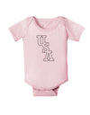 USA Text Baby Bodysuit One Piece-Baby Romper-TooLoud-Light-Pink-06-Months-Davson Sales