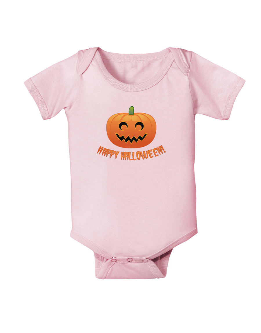 Happy Halloween Jack-o-lantern Baby Bodysuit One Piece-Baby Romper-TooLoud-White-06-Months-Davson Sales