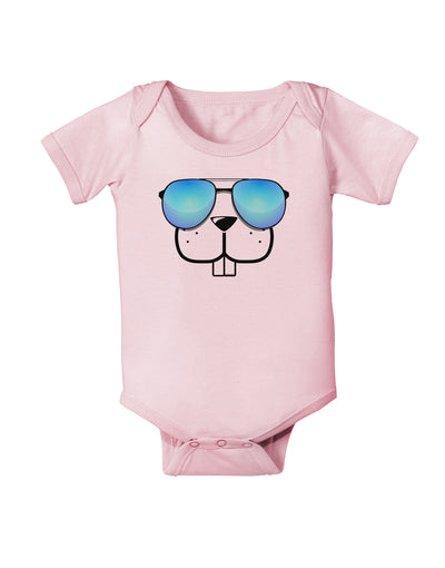 Kyu-T Face - Buckley Cool Sunglasses Infant Onesie-TooLoud-Light-Pink-06-Months-Davson Sales