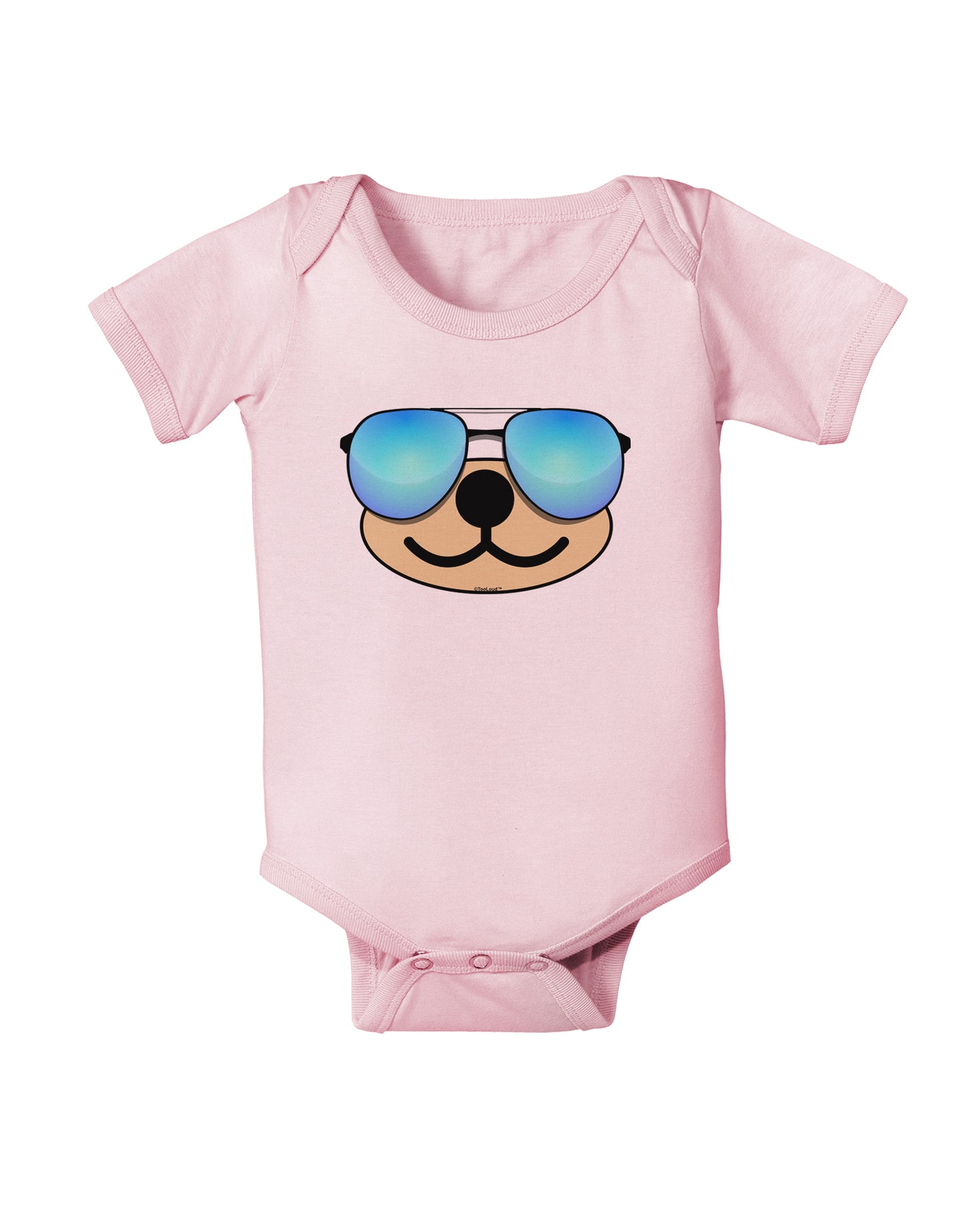 Kyu-T Face - Beartholomew Cool Sunglasses Infant Onesie-TooLoud-Light-Pink-06-Months-Davson Sales
