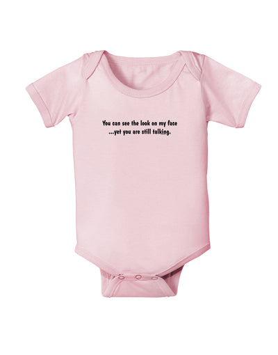 You Can See the Look On My Face - Funny Baby Bodysuit One Piece-Baby Romper-TooLoud-Light-Pink-06-Months-Davson Sales