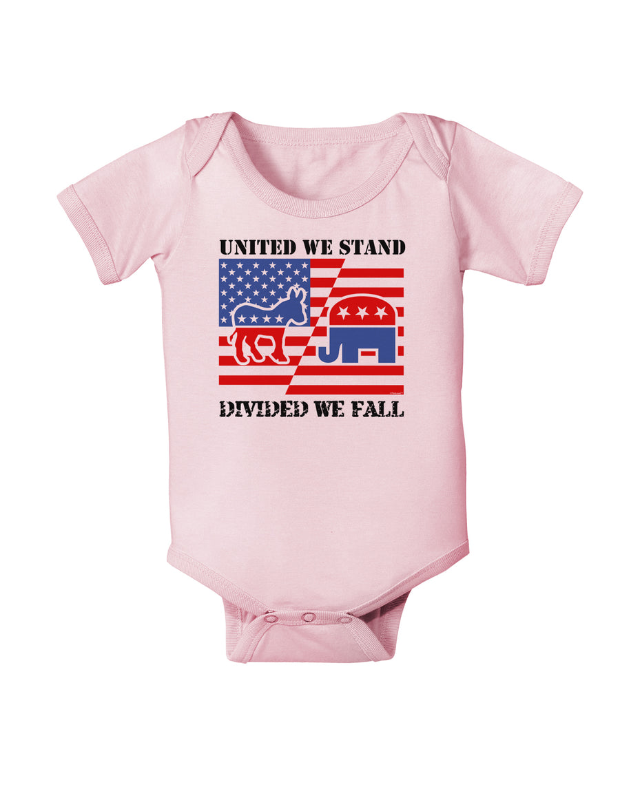 United We Stand Divided We Fall Baby Bodysuit One Piece-Baby Romper-TooLoud-White-06-Months-Davson Sales