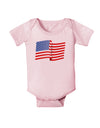 Patriotic Waving USA American Flag Infant Onesie-TooLoud-Light-Pink-06-Months-Davson Sales