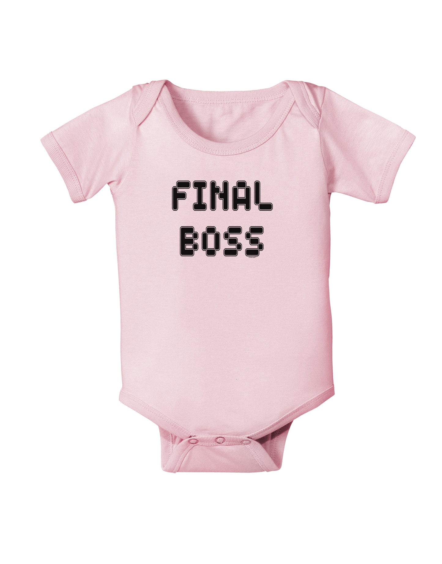 Final Boss Text - Boss Day Baby Bodysuit One Piece-Baby Romper-TooLoud-Light-Pink-06-Months-Davson Sales