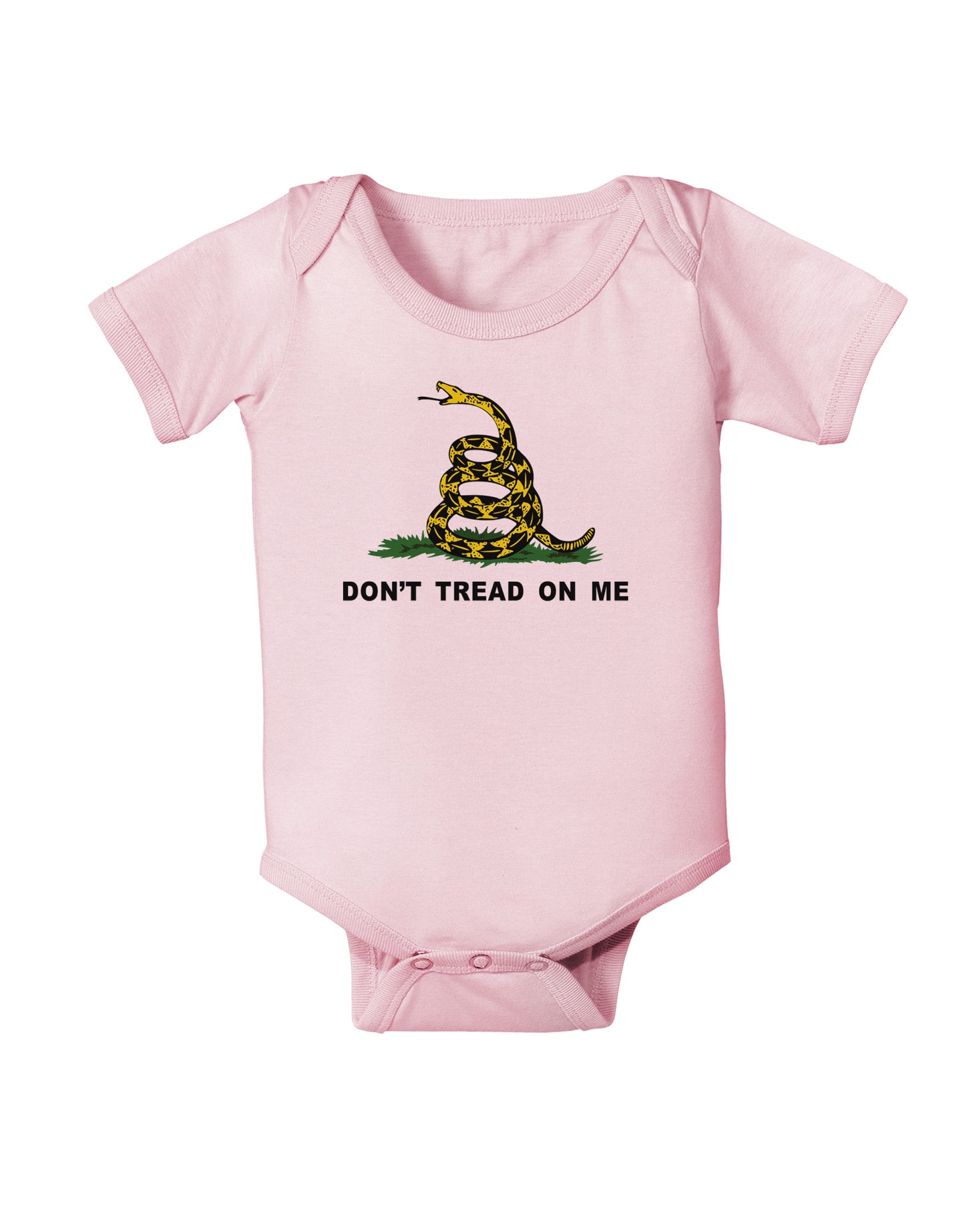 Don't Tread On Me Gadsden Flag Rattlesnake Infant Onesie-TooLoud-Light-Pink-06-Months-Davson Sales