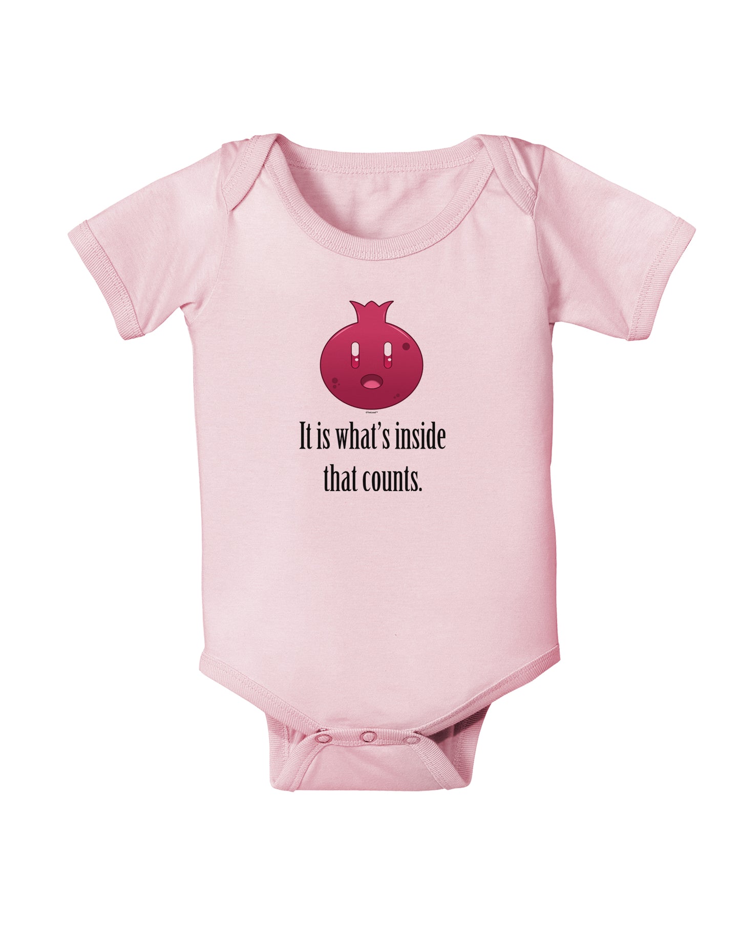 It is Whats Inside That Counts Baby Bodysuit One Piece-Baby Romper-TooLoud-Light-Pink-06-Months-Davson Sales