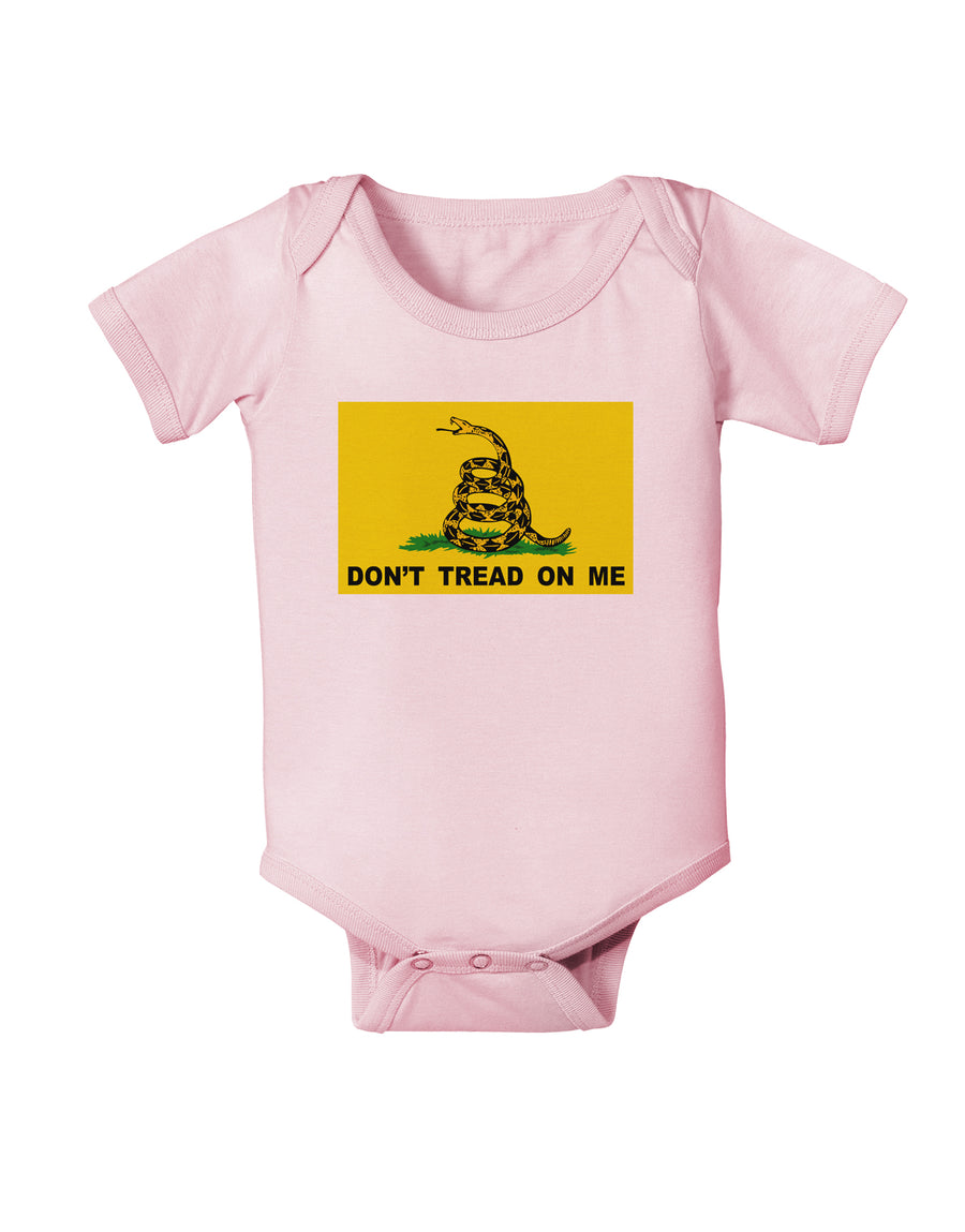 Classic Gadsden Flag Don't Tread On Me Infant Onesie-TooLoud-White-06-Months-Davson Sales