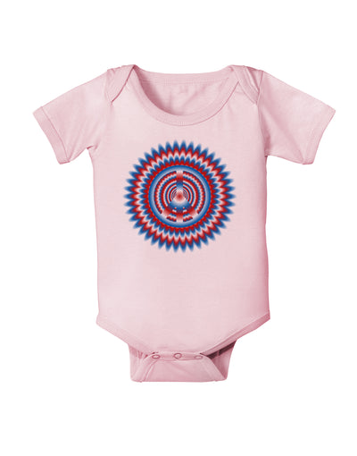 Psychedelic Peace Patriotic Baby Bodysuit One Piece-Baby Romper-TooLoud-Light-Pink-06-Months-Davson Sales