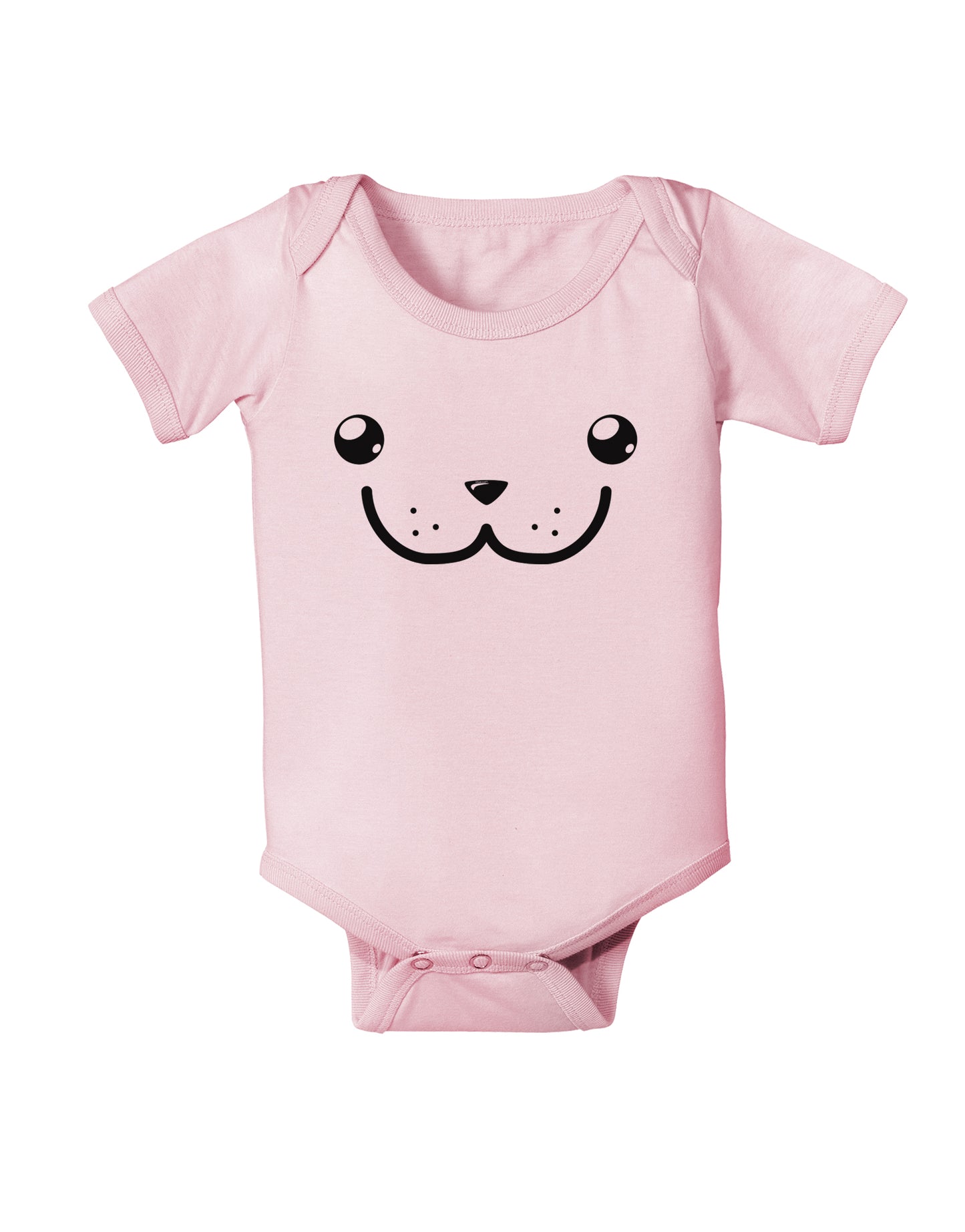 Kyu-T Face - Dewy the Dugong Infant Onesie-TooLoud-Light-Pink-06-Months-Davson Sales