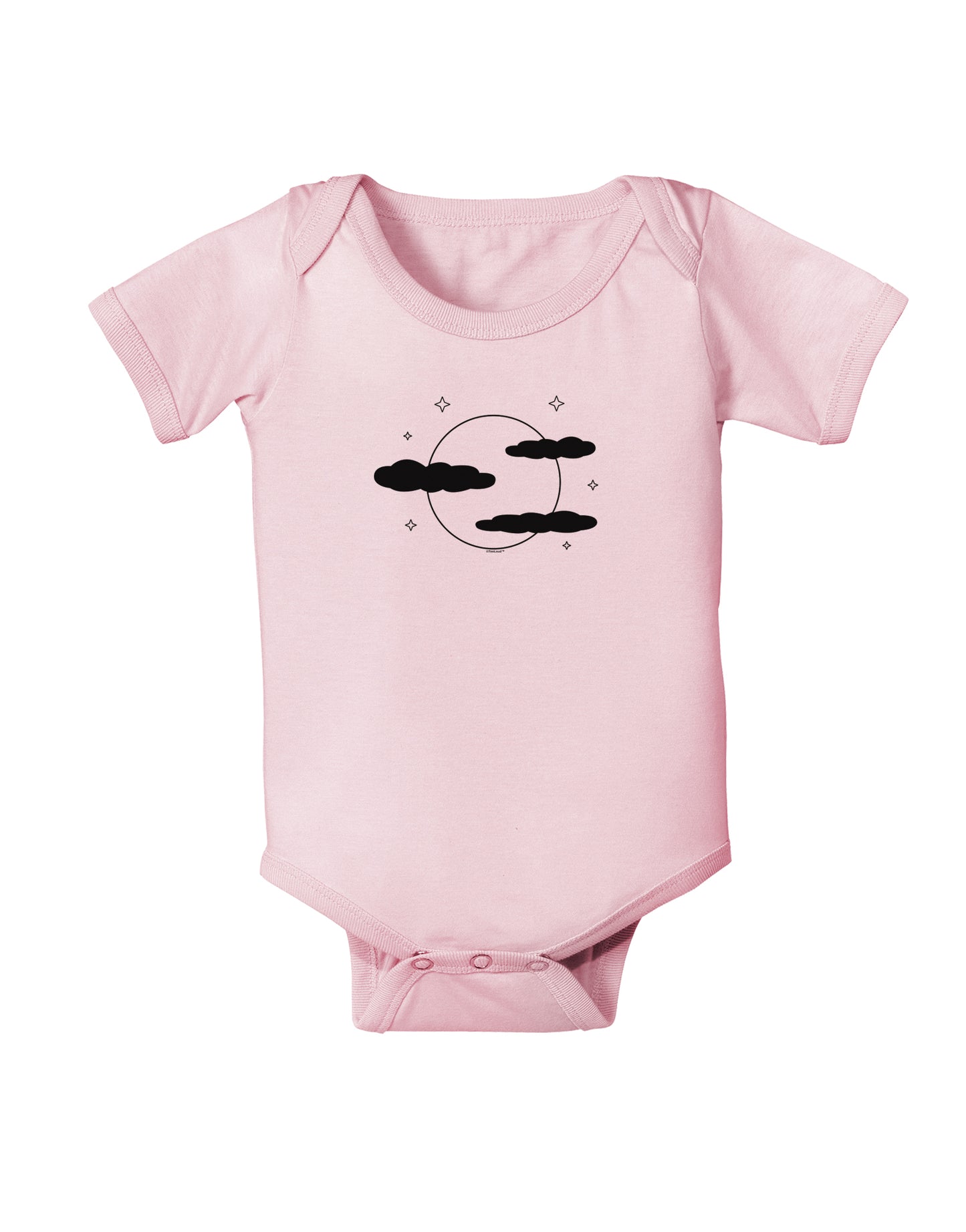 Moon and Stars - Halloween Baby Bodysuit One Piece-Baby Romper-TooLoud-Light-Pink-06-Months-Davson Sales