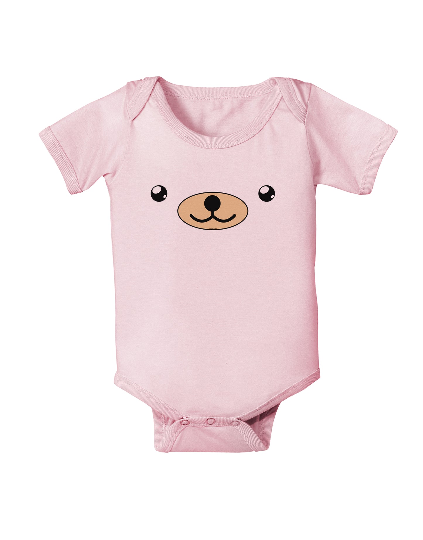 Kyu-T Face - Beartholomew the Teddy Bear Baby Bodysuit One Piece-Baby Romper-TooLoud-Light-Pink-06-Months-Davson Sales