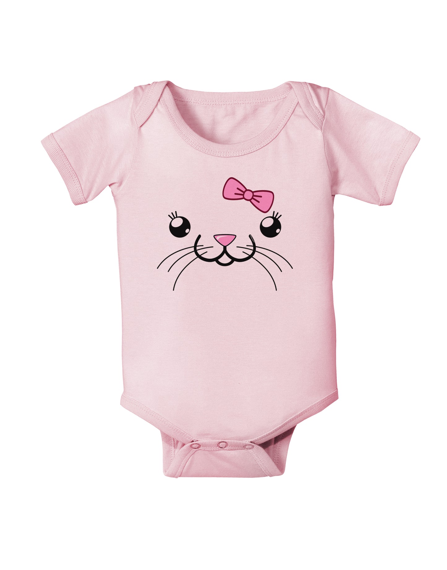 Kyu-T Face - Tinya Cute Girl Mouse Infant Onesie-TooLoud-Light-Pink-06-Months-Davson Sales