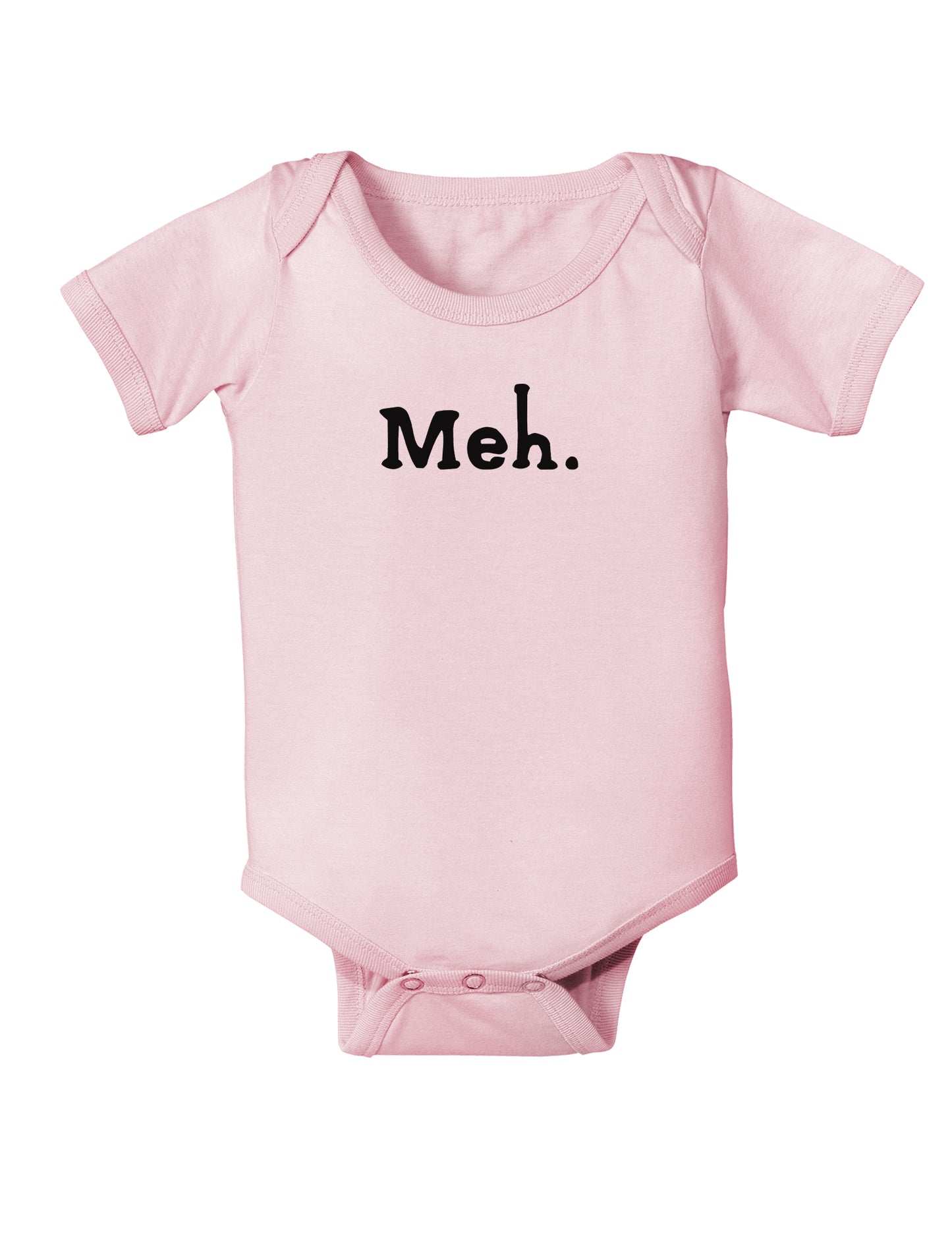Meh Baby Bodysuit One Piece-Baby Romper-TooLoud-Light-Pink-06-Months-Davson Sales