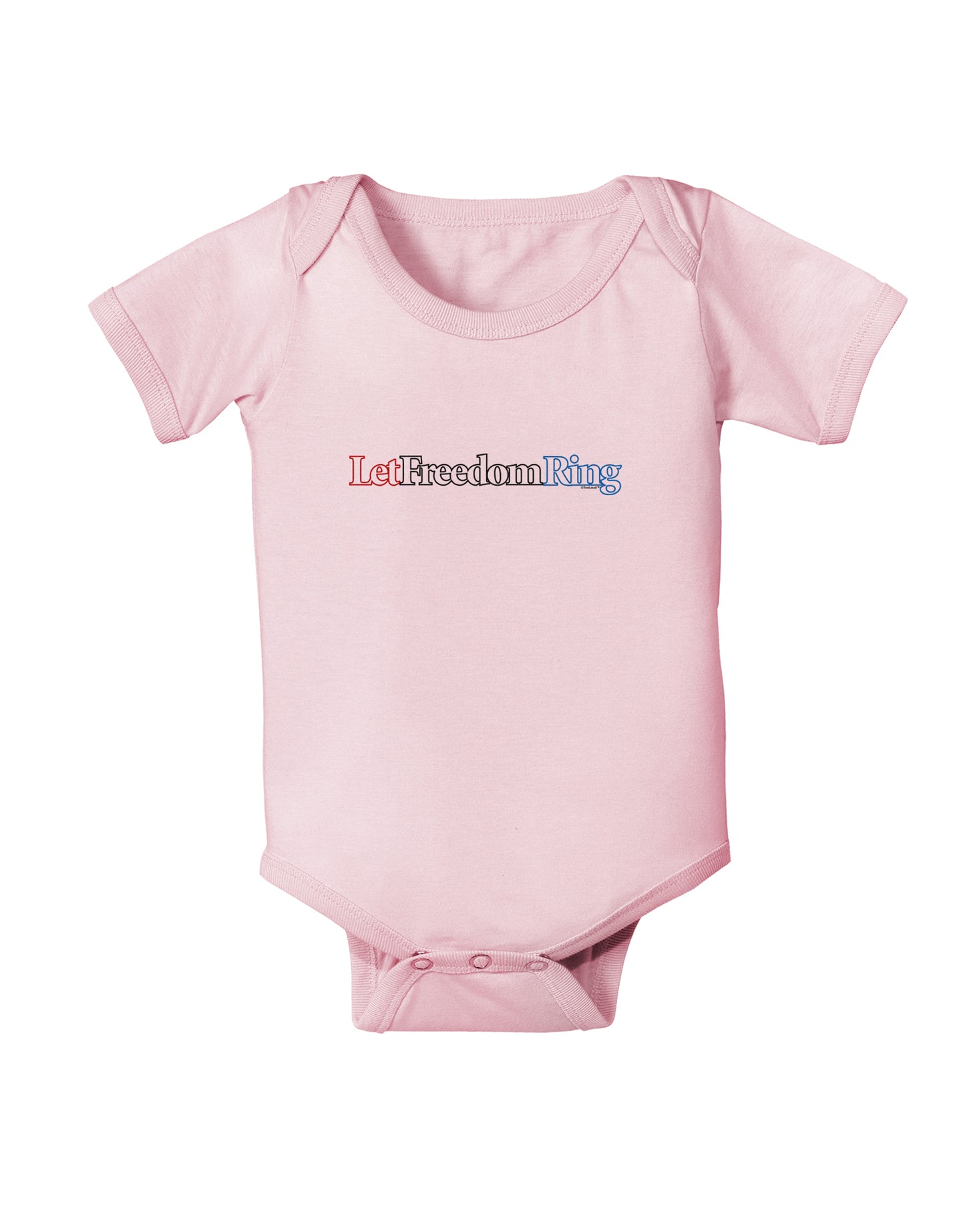 Let Freedom Ring Baby Bodysuit One Piece-Baby Romper-TooLoud-Light-Pink-06-Months-Davson Sales