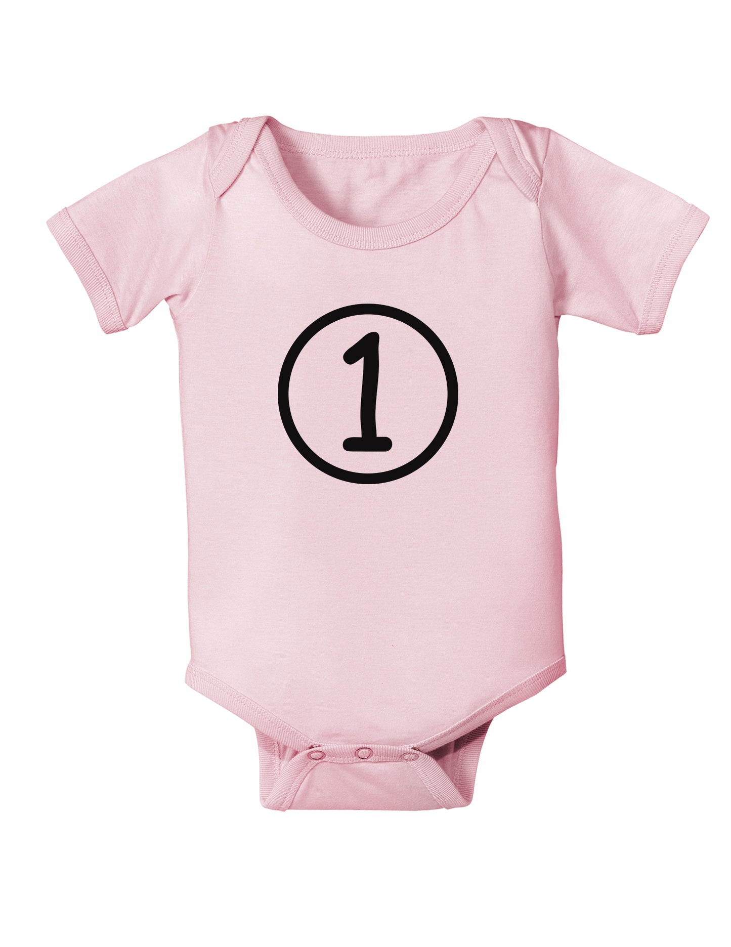Infant's First Birthday 1 Baby Bodysuit One Piece-Baby Romper-TooLoud-Light-Pink-06-Months-Davson Sales
