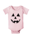 Happy Cute Jack O' Lantern Pumpkin Face Baby Bodysuit One Piece-Baby Romper-TooLoud-Light-Pink-06-Months-Davson Sales