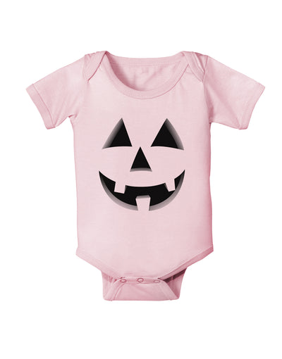 Happy Cute Jack O' Lantern Pumpkin Face Baby Bodysuit One Piece-Baby Romper-TooLoud-Light-Pink-06-Months-Davson Sales