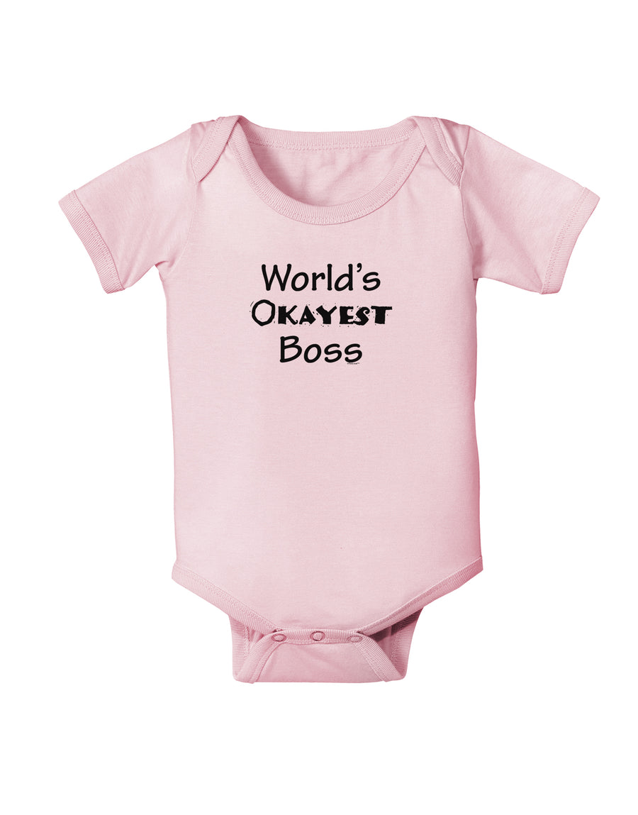 World's Okayest Boss Text - Boss Day Baby Bodysuit One Piece-Baby Romper-TooLoud-White-06-Months-Davson Sales