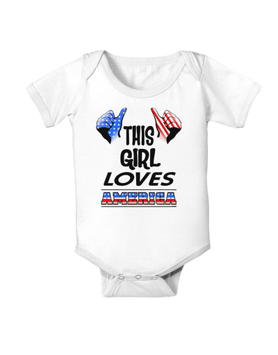 This Girl Loves America Baby Bodysuit One Piece-Baby Romper-TooLoud-White-06-Months-Davson Sales