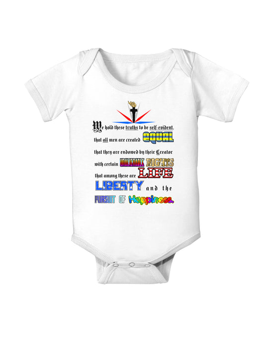 Life Liberty Pursuit of Happiness Baby Bodysuit One Piece-Baby Romper-TooLoud-White-06-Months-Davson Sales