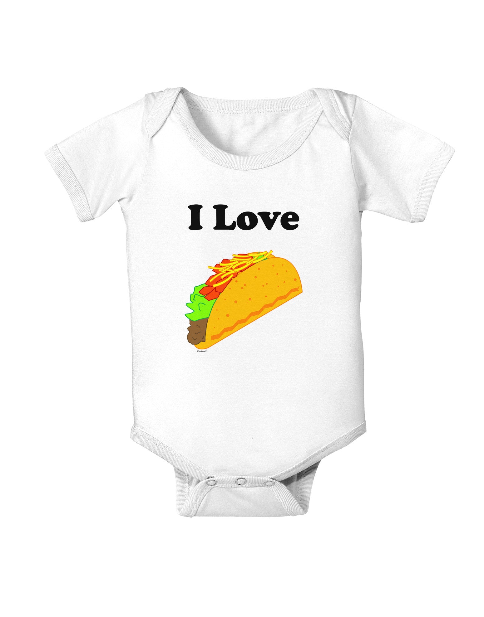 I love Tacos Baby Bodysuit One Piece-Baby Romper-TooLoud-White-06-Months-Davson Sales