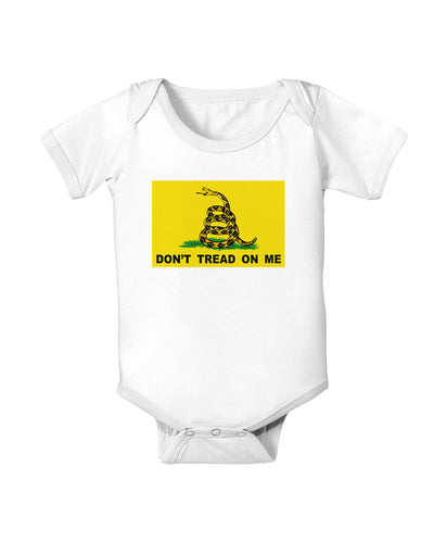 Classic Gadsden Flag Don't Tread On Me Infant Onesie-TooLoud-White-06-Months-Davson Sales