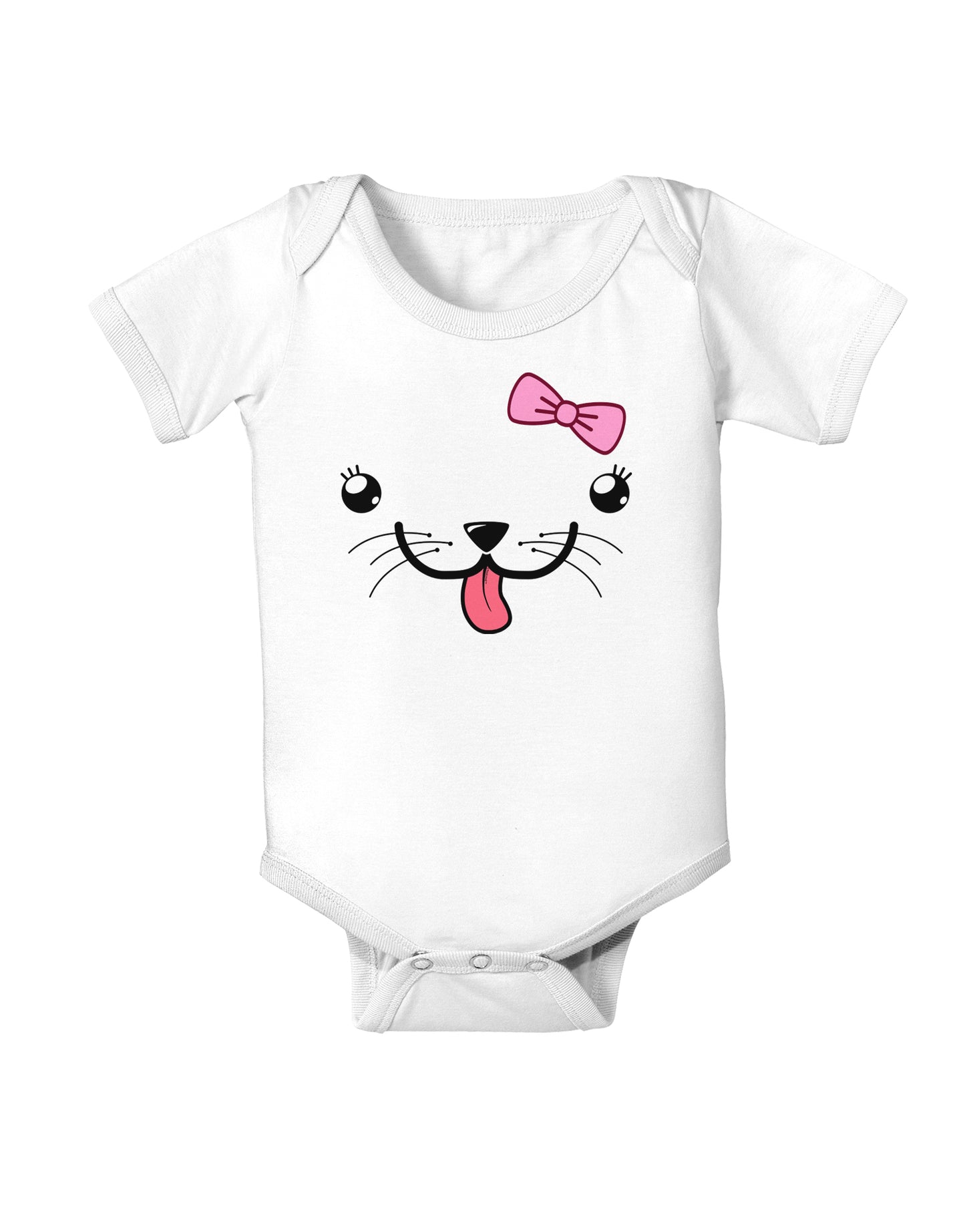 Kyu-T Face - Puppina Cute Girl Puppy Dog Infant Onesie-TooLoud-White-06-Months-Davson Sales