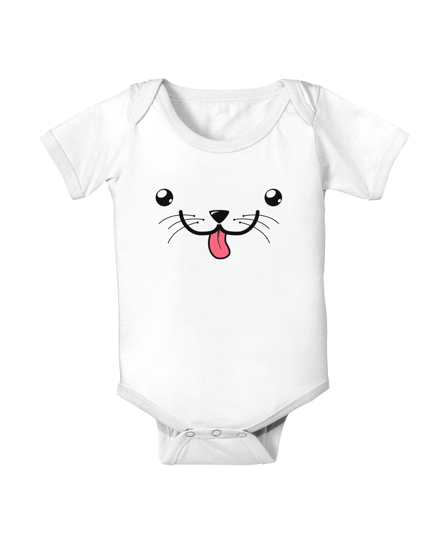 Kyu-T Face - Puppino the Puppy Dog Infant Onesie-TooLoud-White-06-Months-Davson Sales