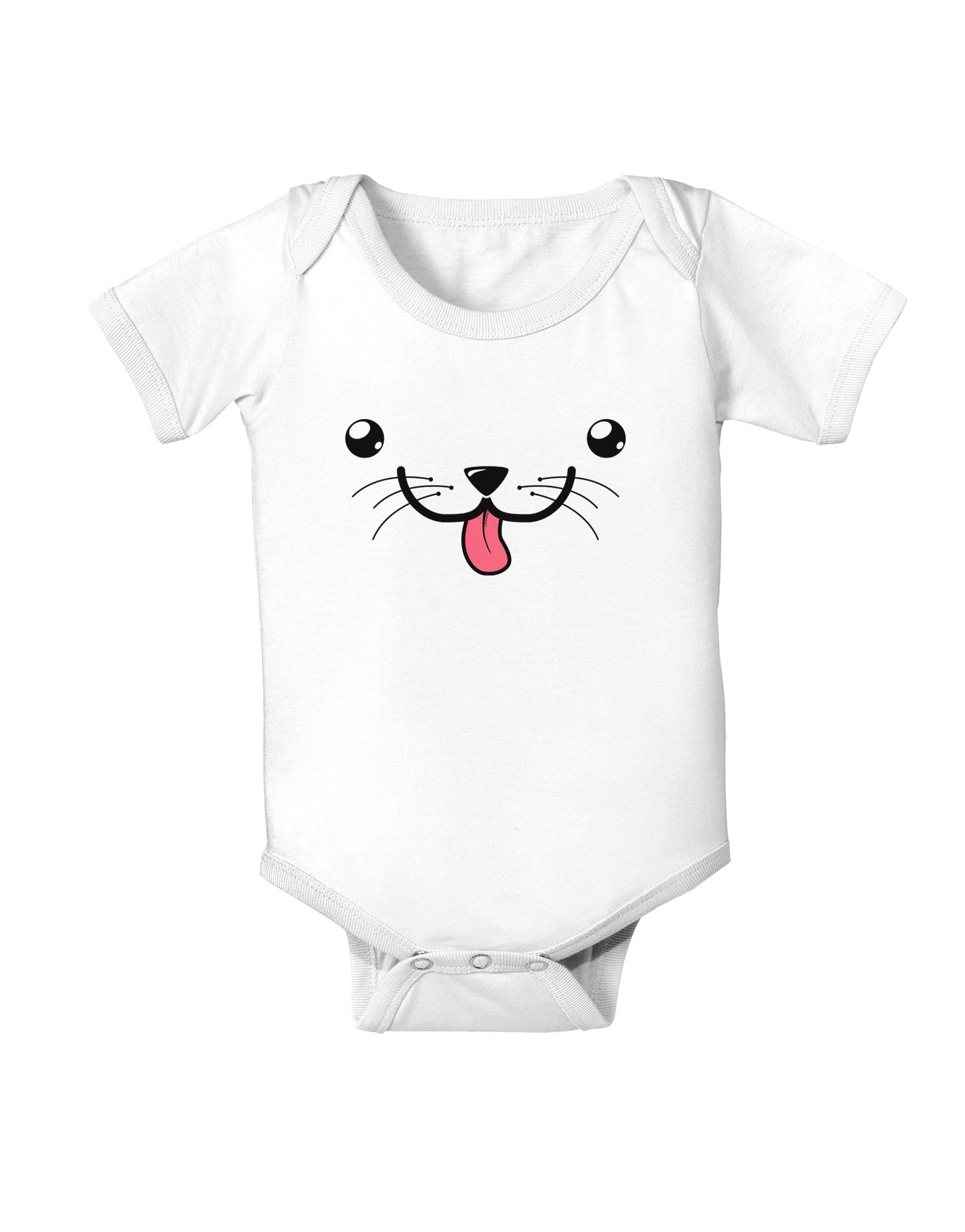 Kyu-T Face - Puppino the Puppy Dog Infant Onesie-TooLoud-White-06-Months-Davson Sales