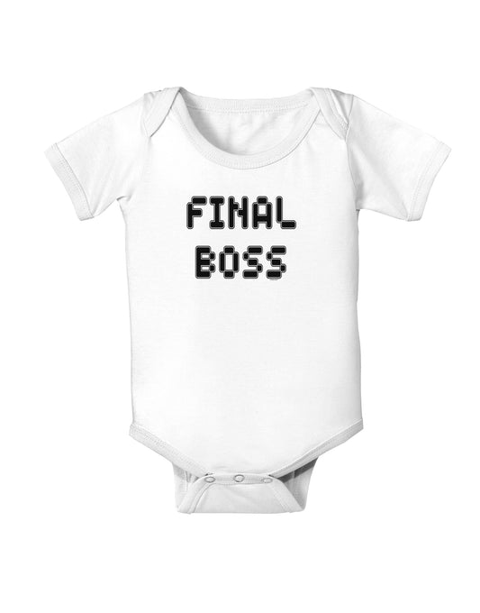 Final Boss Text - Boss Day Baby Bodysuit One Piece-Baby Romper-TooLoud-White-06-Months-Davson Sales
