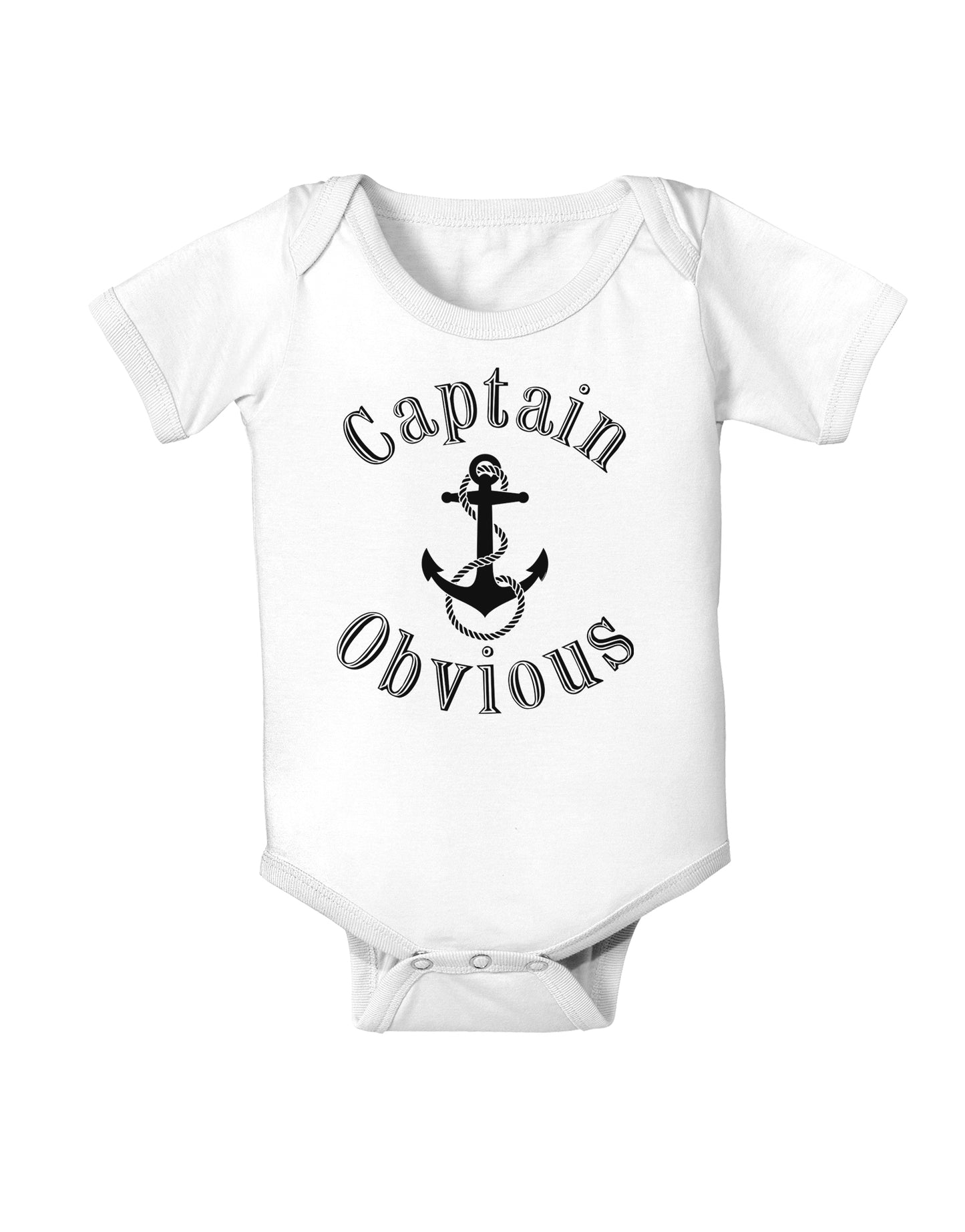 Captain Obvious Funny Infant Onesie-TooLoud-White-06-Months-Davson Sales