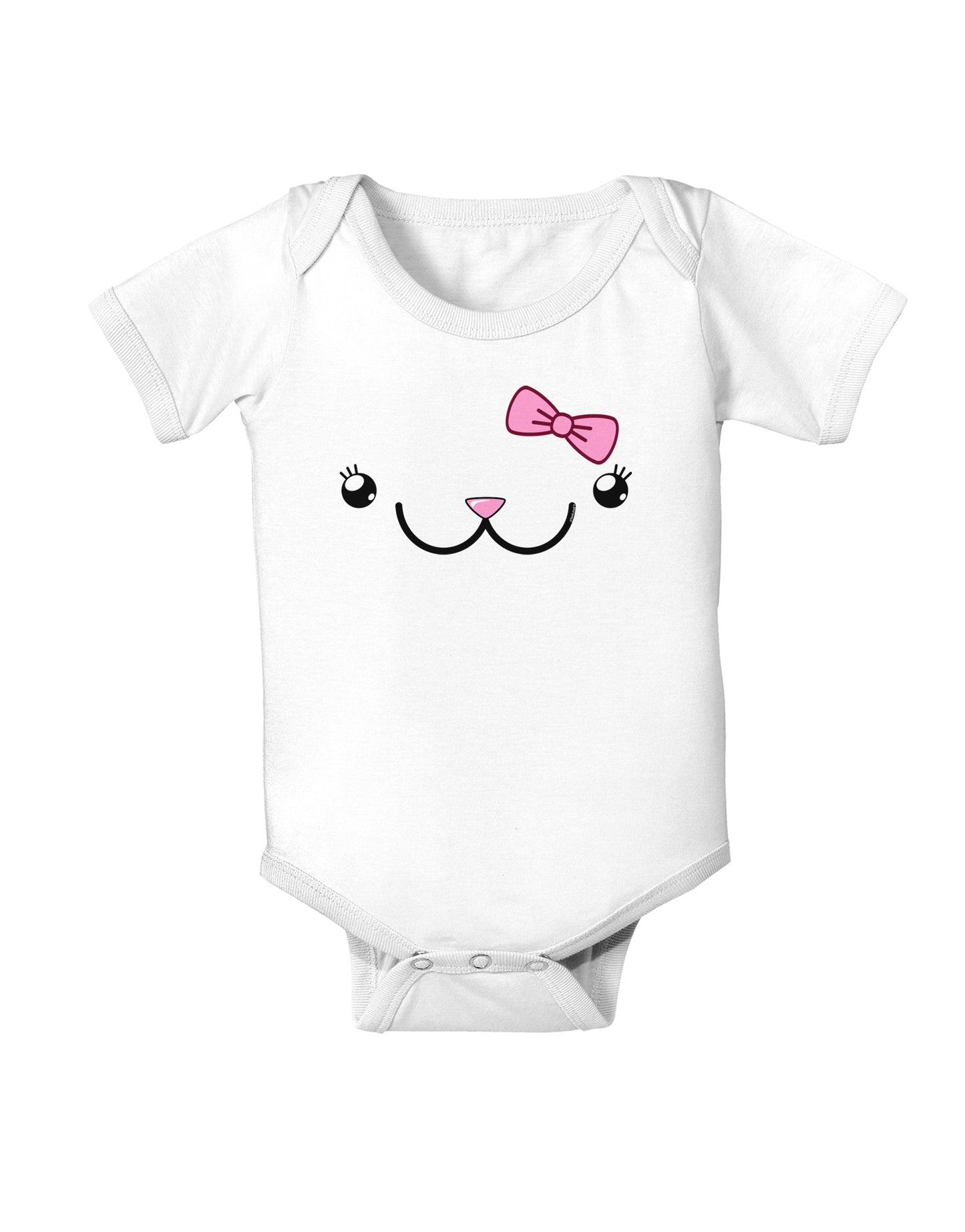 Kyu-T Face - Kawa Cute Girl Animal Infant Onesie-TooLoud-White-06-Months-Davson Sales