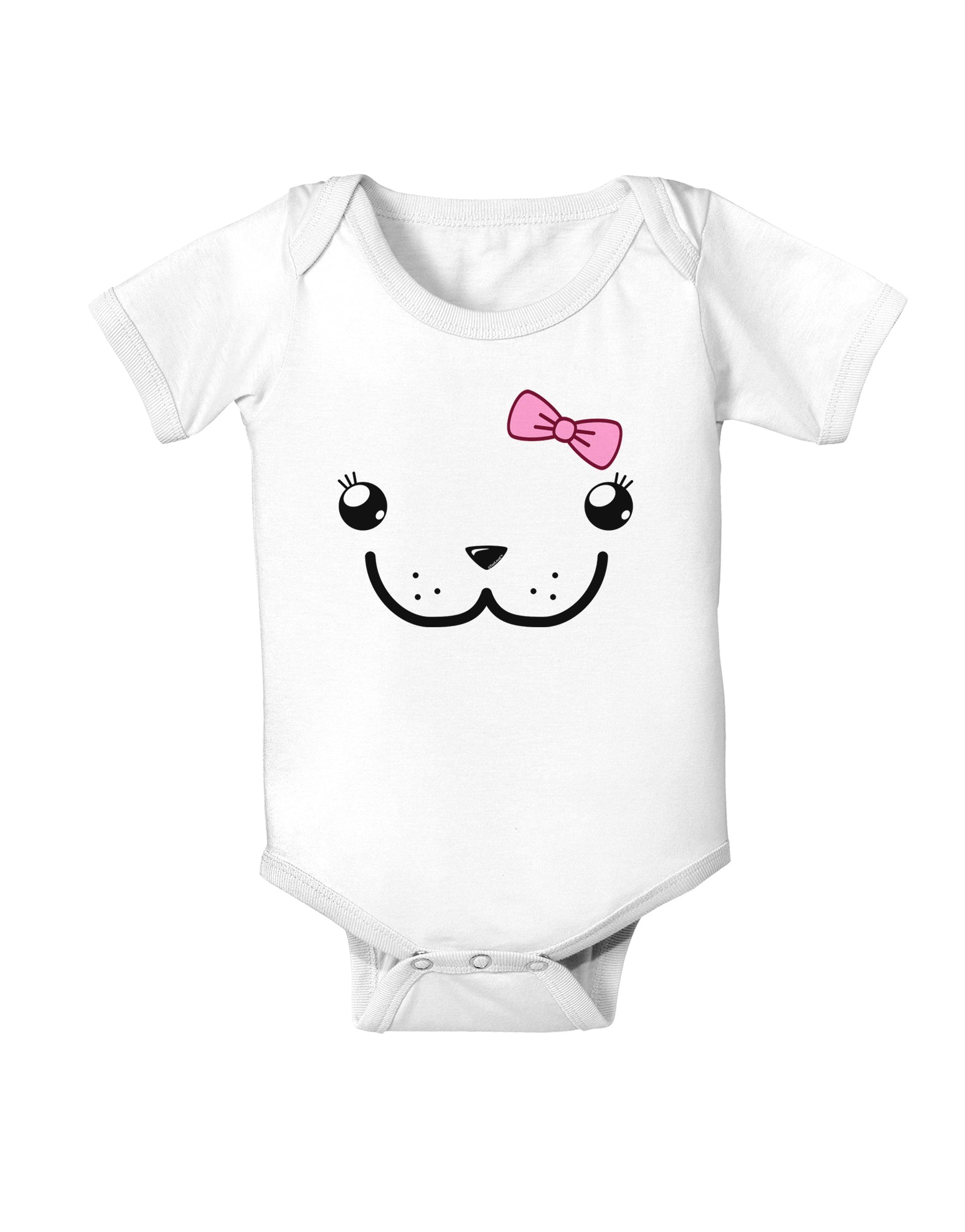 Kyu-T Face - Dewina Cute Girl Dugong Infant Onesie-TooLoud-White-06-Months-Davson Sales