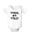 Trick or Treat Halloween Pumpkin Baby Bodysuit One Piece-Baby Romper-TooLoud-White-06-Months-Davson Sales